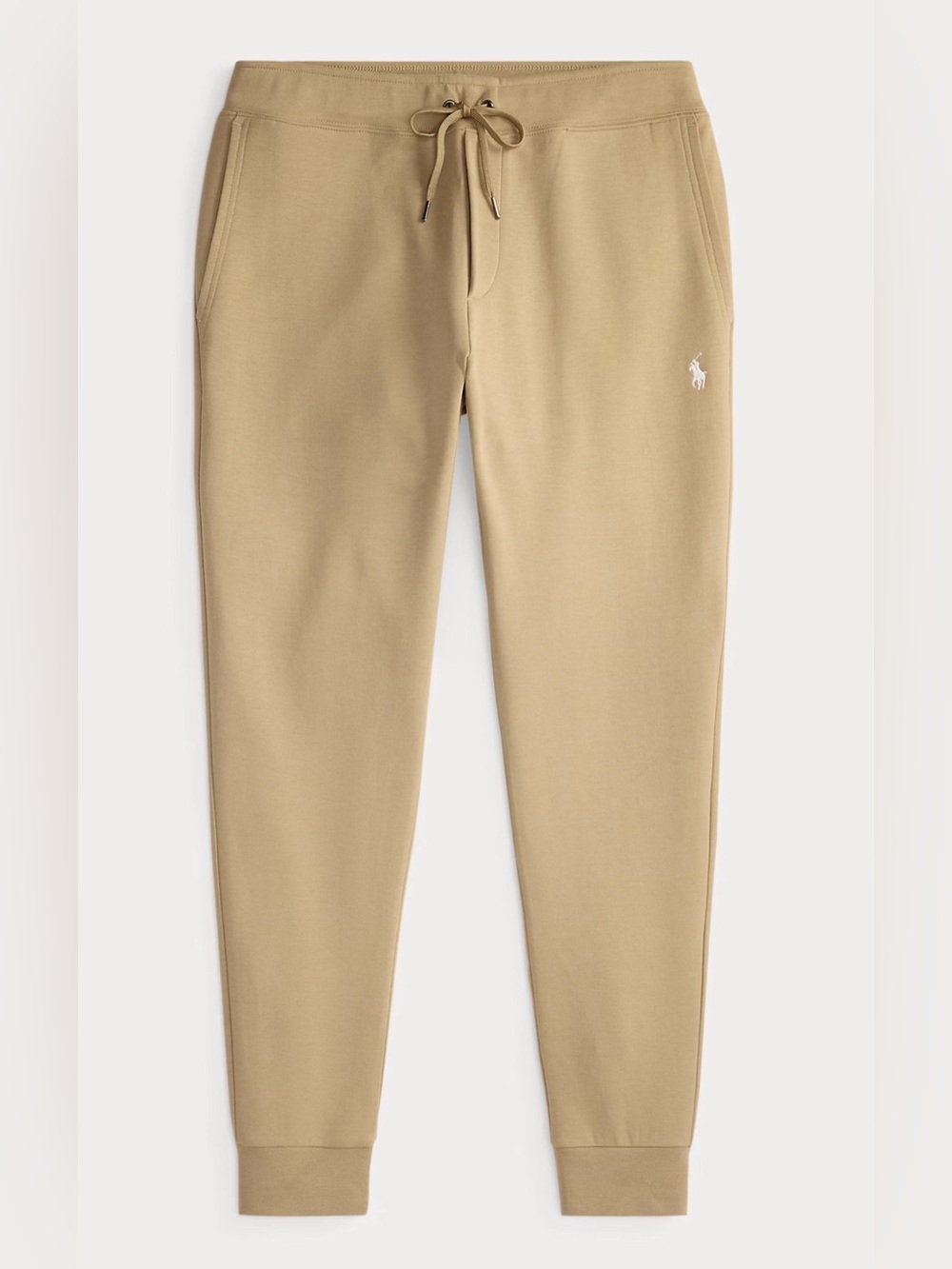 NWT Polo Ralph Lauren Solid KHAKI TAN Double Knit Jogger Pants Sweatpants